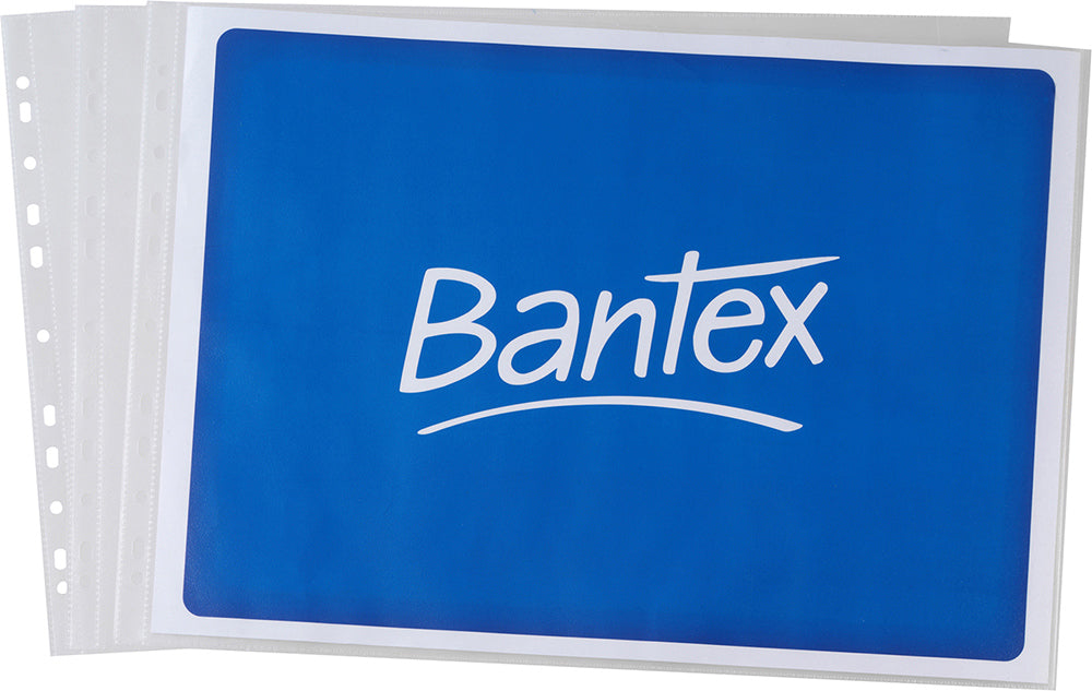 SHEET PROTECTORS BANTEX A3 LANDSCAPE 120 MICRON PK25   G43049