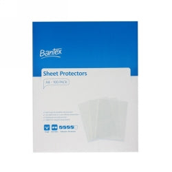 SHEET PROTECTORS BANTEX A4 PP TOUGH 90 MICRON BX100 CLEAR EMBOSSED   G43056