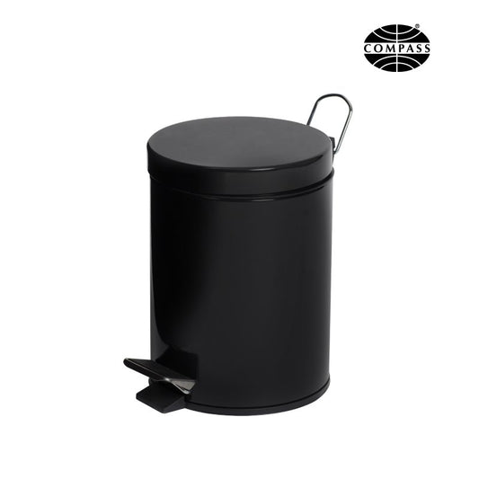 PEDAL BIN COMPASS 5L POWDER COATED BLACK   G43097