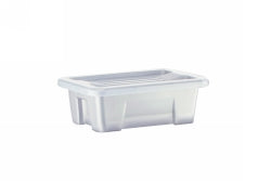 STORAGE+ BOX WITH LID ITALPLAST 1 LITRE GRAPHITE   G43482