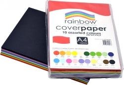 COVER PAPER RAINBOW A4 125GSM ASST PK250   G43757