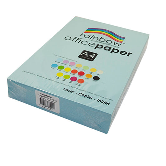 COPY PAPER RAINBOW A4 80GSM OFFICE PASTEL SKY BLUE PK500   G43927