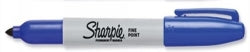 MARKER SHARPIE PERMANENT FINE 1.0MM BLUE BX12   G44844