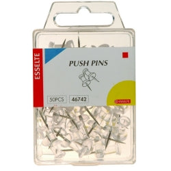 PUSH PINS ESSELTE CLEAR PK50   G45016