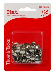 DRAWING PINS STAT SILVER PK100   G45147