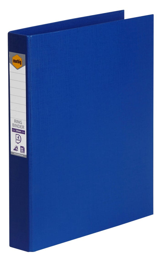 BINDER MARBIG A4 PE 4 D-RING 25MM BLUE   G45228