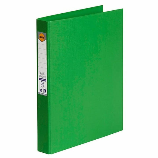 BINDER MARBIG A4 PE 4 D-RING 25MM GREEN   G45229