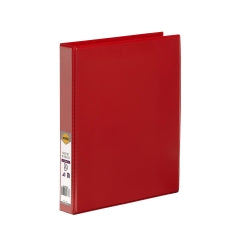 BINDER INSERT MARBIG A4 CLEARVIEW 2 D-RING 25MM RED   G45266