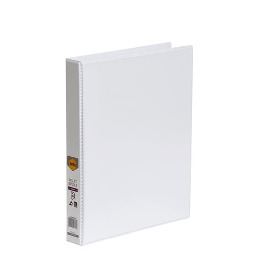 BINDER INSERT MARBIG A4 CLEARVIEW 2 D-RING 25MM WHITE   G45267