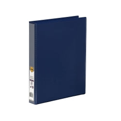 BINDER INSERT MARBIG A4 CLEARVIEW 4 D-RING 25MM BLUE   G45289