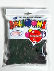 BALLOONS ALPEN 30CM BLACK PK100   G45300