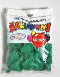 BALLOONS ALPEN 30CM GREEN PK100   G45302