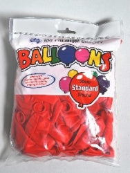 BALLOONS ALPEN 30CM RED PK100   G45305
