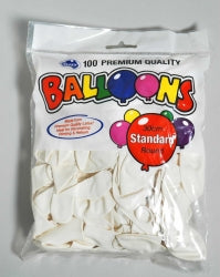 BALLOONS ALPEN 100'S (30CM) WHITE   G45306