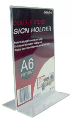 DEFLECTO DOUBLE SIDED DOCUMENT HOLDER A6 PORTRAIT 69001   G45515