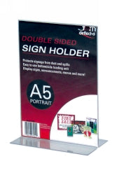 DEFLECTO DOUBLE SIDED DOCUMENT HOLDER A5 PORTRAIT 47901   G45533