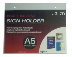 DEFLECTO WALL MOUNTED DOCUMENT HOLDER A5 LANDSCAPE 47111   G45536