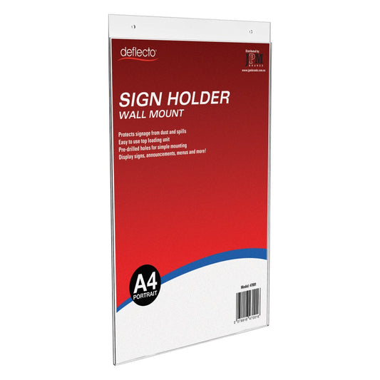 DOCUMENT HOLDER DEFLECTO A4 WALL MOUNTED PORTRAIT   G45548