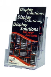 DEFLECTO BROCHURE HOLDER A4 F/S W/M 3 POCKET 77301   G45552