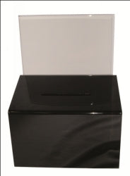 BALLOT BOX DEFLECTO A4 L/SCAPE LOCKABLE W/HEADER SMOKE   G45562