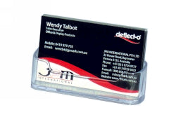 BUSINESS CARD HOLDER DEFLECTO L/S SINGLE POCKET 70101   G45579