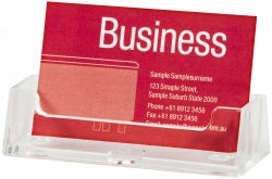 BUSINESS CARD HOLDER ESSELTE CLEAR LANDSCAPE   G45612