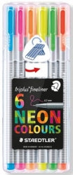 PEN STAEDTLER TRIPLUS FINELINER ASST NEON WLT6   G45771