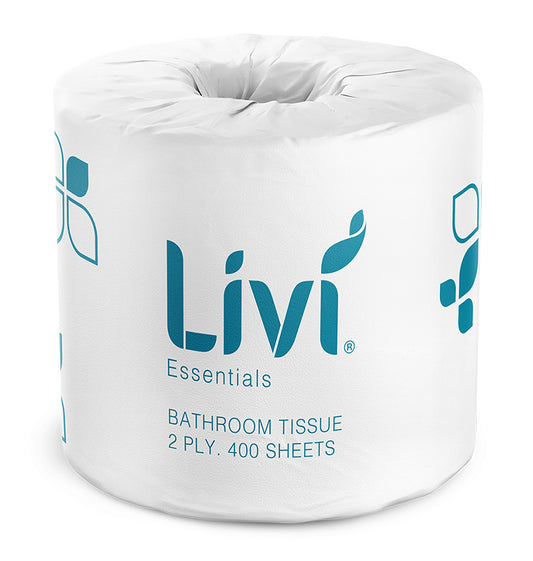 TOILET TISSUE LIVI ESSENTIALS 2PLY 400S BX48   G46004