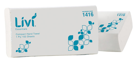 PAPER TOWEL LIVI ESSENTIALS COMPACT 1PLY 150S   G46013
