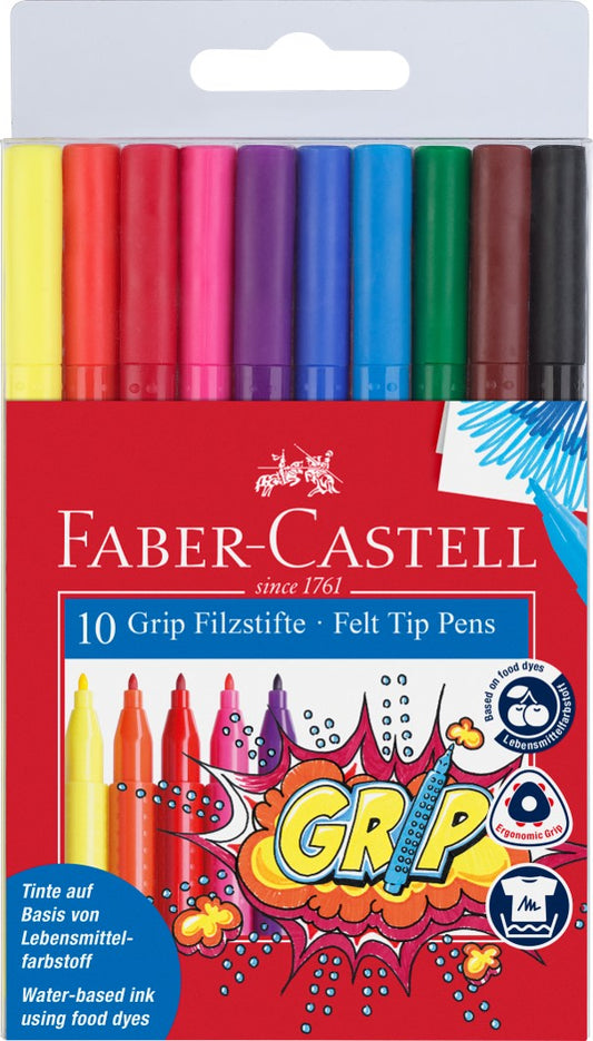 MARKER FABER-CASTELL GRIP COLOURING PK10   G46113