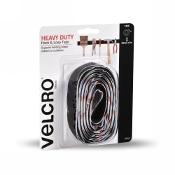 VELCRO 25MMX1M HEAVY DUTY HOOK & LOOK TAPE BLACK   G46791