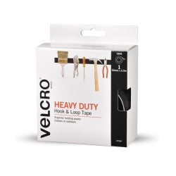 VELCRO 50MMX2.5M HEAVY DUTY HOOK & LOOK TAPE BLACK   G46792