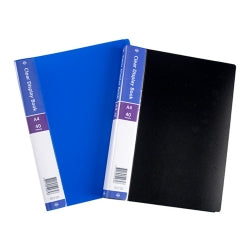 DISPLAY BOOK DATS A4 40PG CLEAR FRONT ASST COLOURS   G46845