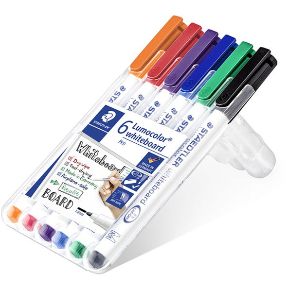 MARKER WHITEBOARD STAEDTLER 301 1MM ASST WLT6   G46925