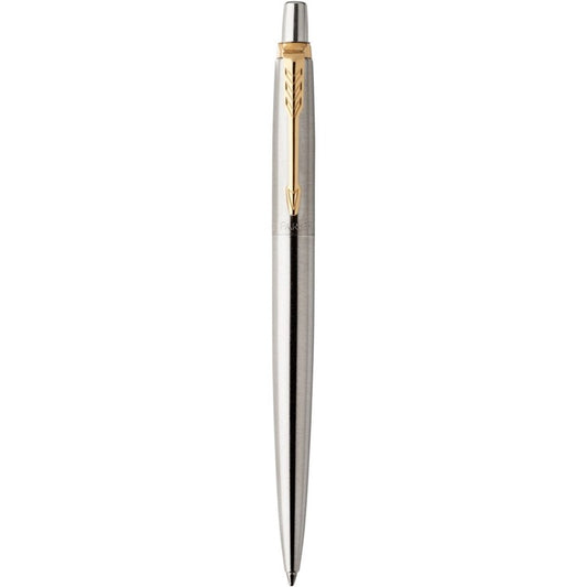 PEN PARKER JOTTER BALLPOINT STAINLESS STEEL GOLD TRIM   G47064