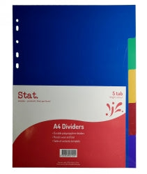 DIVIDERS STAT A4 PP 5 TAB   G47124