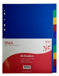 DIVIDERS STAT A4 PP 10 TAB   G47125