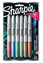 MARKER SHARPIE METALLIC PERM FINE ASST PK6   G47191