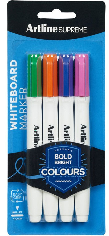 MARKER WHITEBOARD ARTLINE SUPREME BRIGHTS ASST PK4   G47196