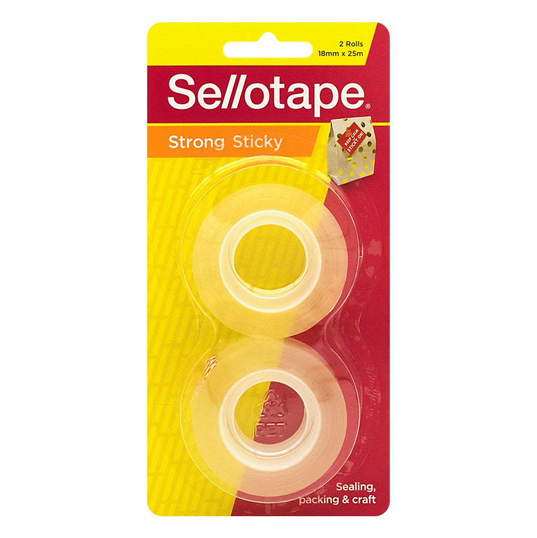 TAPE SELLOTAPE 18MMX25M 2 ROLLS HS   G47357