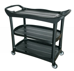 UTILITY CART COMPASS 160W X 56D X 128H CM 3 SHELF BLACK   G47662