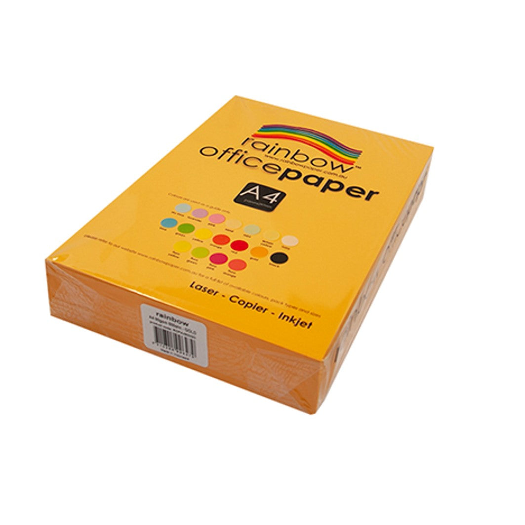 COPY PAPER RAINBOW A4 80GSM OFFICE BRIGHT GOLD PK500   G47668