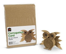 CORRUGATED CARD EC A4 NATURAL COLOURS PK40   G47749