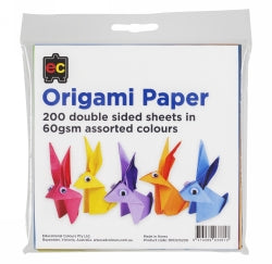 ORIGAMI PAPER EC DOUBLE SIDED PK200 15CM   G47755