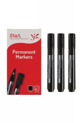 MARKER PERMANENT STAT 2.0MM BULLET NIB BLACK BX12   G48006