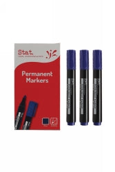 MARKER PERMANENT STAT 2.0MM BULLET NIB BLUE BX12   G48007