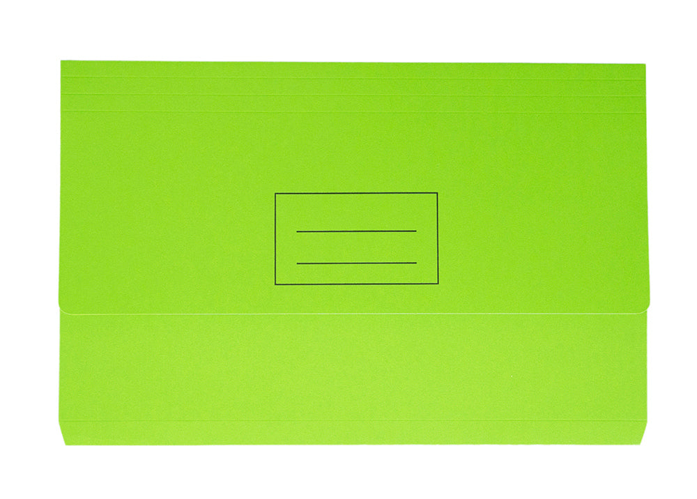 DOCUMENT WALLET STAT FC BOARD LIME   G48029