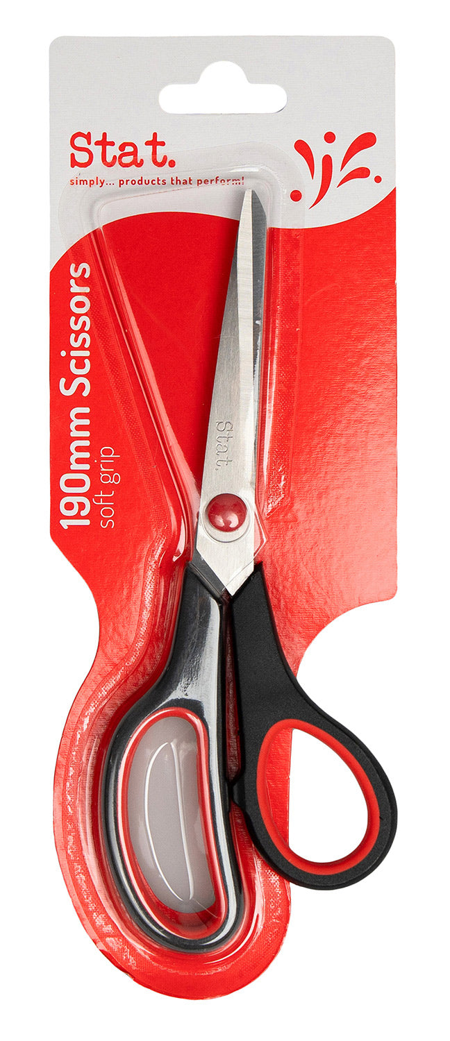 SCISSORS STAT 190MM SOFT GRIP   G48040