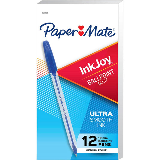 PEN PAPERMATE INKJOY 50ST 1.0 CLR BLUE   G49452