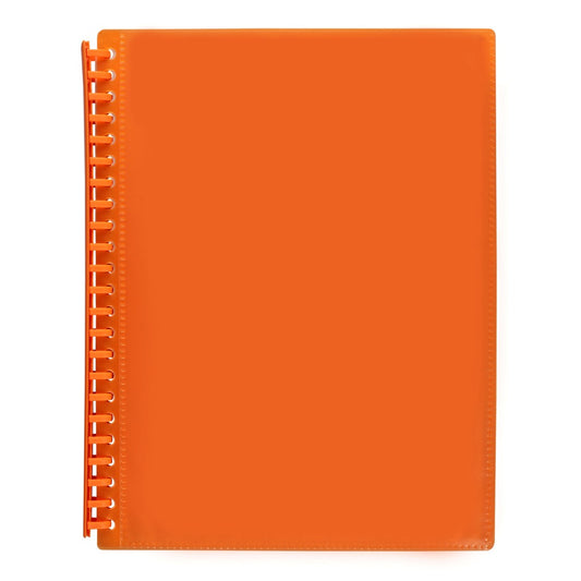 DISPLAY BOOK MARBIG A4 INSERT COVER REFILLABLE ORANGE 20P   G49588